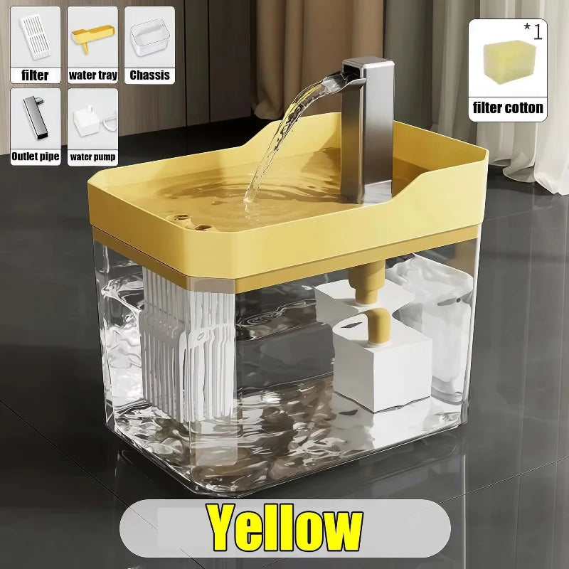 1.5L Cat Water Fountain Auto Filter Pet Water Dispenser USB Live Water Circulation Automatic Drinking Fountain for Cats and Pets