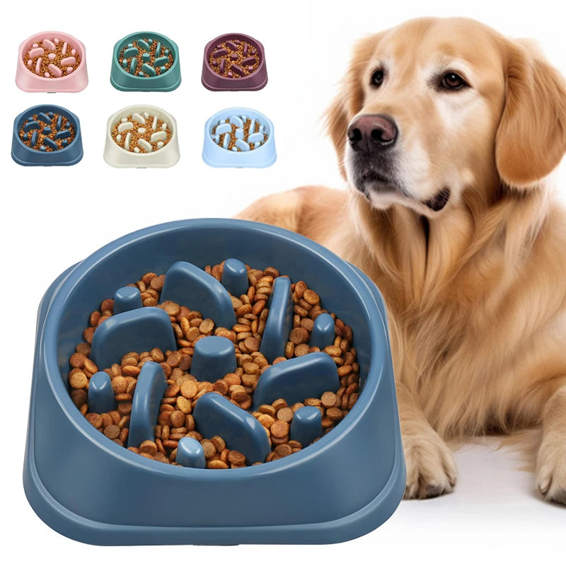 Slow Feeder Dog Bowl Anti Choking Watering & Feeding Supplies Puzzle Feeder Bowl Non-slip Slow Eat Bowl for Dogs Large Small