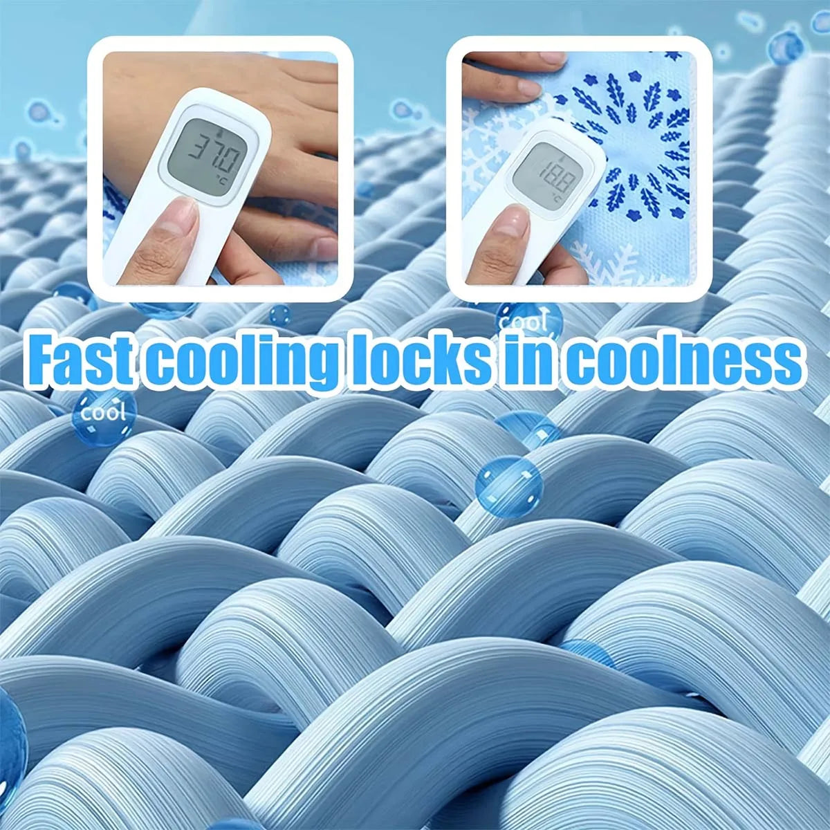 Pet Cooling Mat - Water Injection Ice Pad for Dogs & Cats