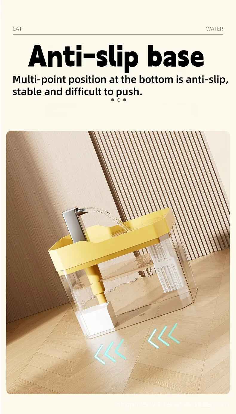 1.5L Cat Water Fountain Auto Filter Pet Water Dispenser USB Live Water Circulation Automatic Drinking Fountain for Cats and Pets