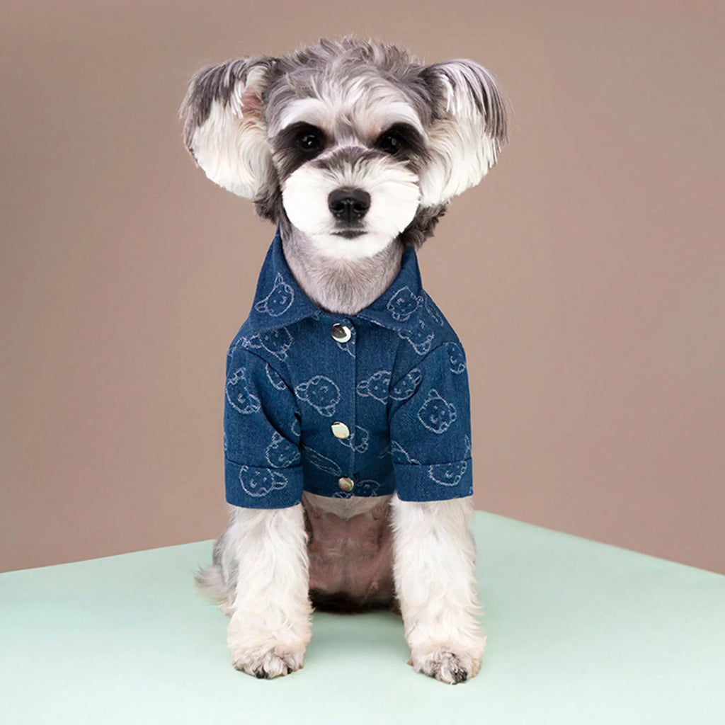 Dog Denim Shirt - Fashionable Traction Pullover