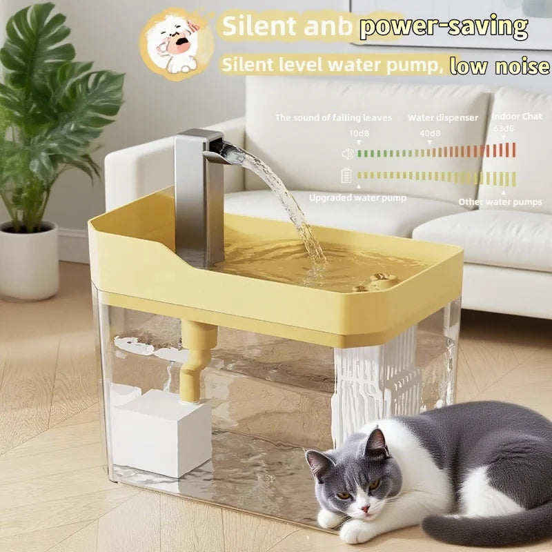 1.5L Cat Water Fountain Auto Filter Pet Water Dispenser USB Live Water Circulation Automatic Drinking Fountain for Cats and Pets