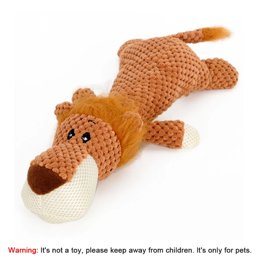 Large Dog Plush Toy - Bite-Resistant Squeaky Animal