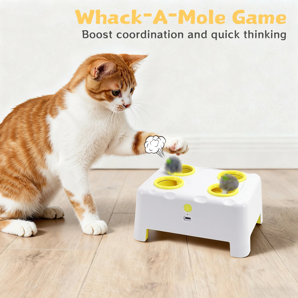 Interactive Cat Toy - 3-Mode Rechargeable Feather Toy