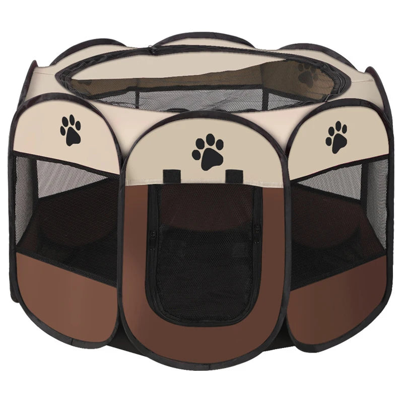 Pet Camping Tent - Foldable Octagonal Cage for Dogs & Cats
