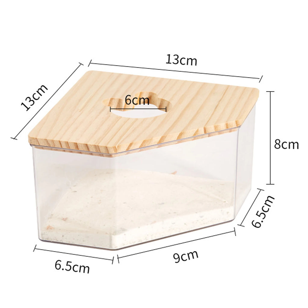 Hamster Bathroom House - Clear Sand Bath Box