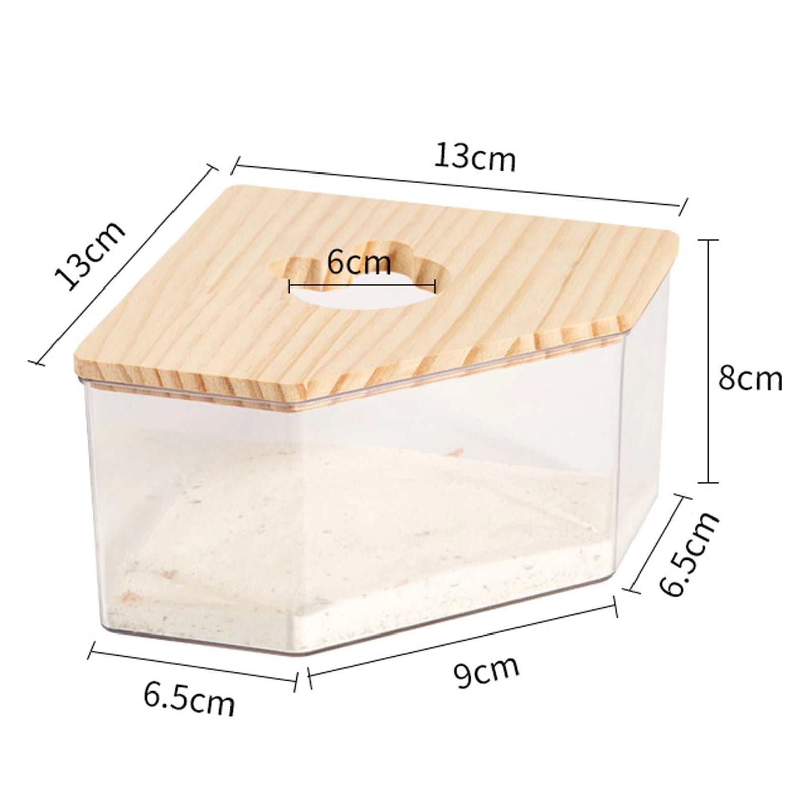 Hamster Bathroom House - Clear Sand Bath Box