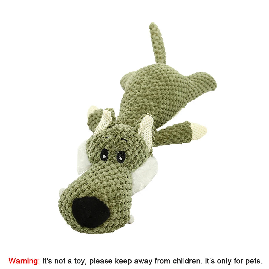 Large Dog Plush Toy - Bite-Resistant Squeaky Animal
