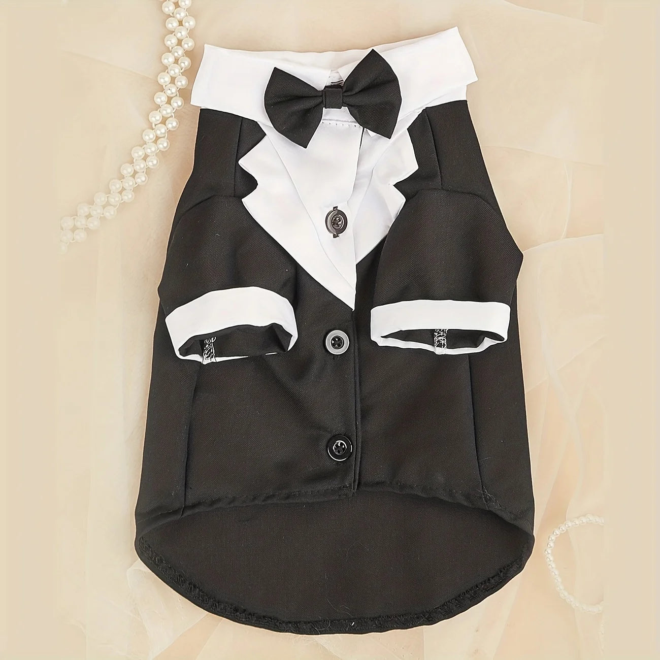 Dog Wedding Suit with Bow Tie - Formal Pet Costume