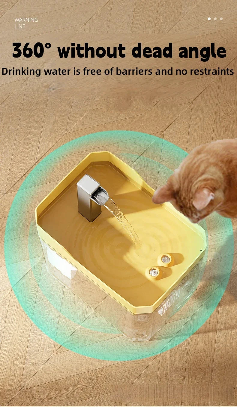 1.5L Cat Water Fountain Auto Filter Pet Water Dispenser USB Live Water Circulation Automatic Drinking Fountain for Cats and Pets