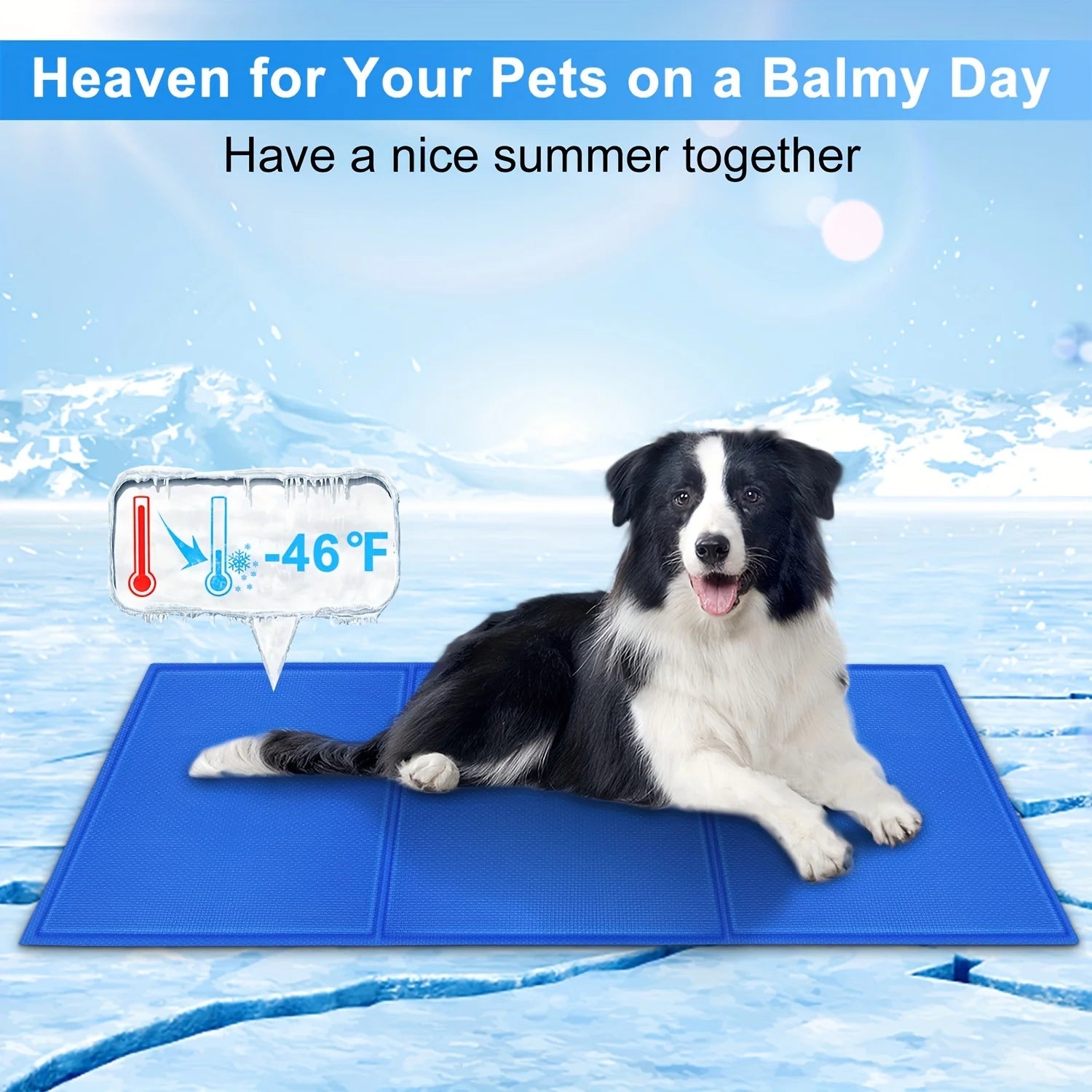 Dog Cooling Mat, Upgrade Cool mat for dogs, Super Scratch-Resistant & Non-Toxic Gel Cooling Pad Bed for Pet. Pressure Activated
