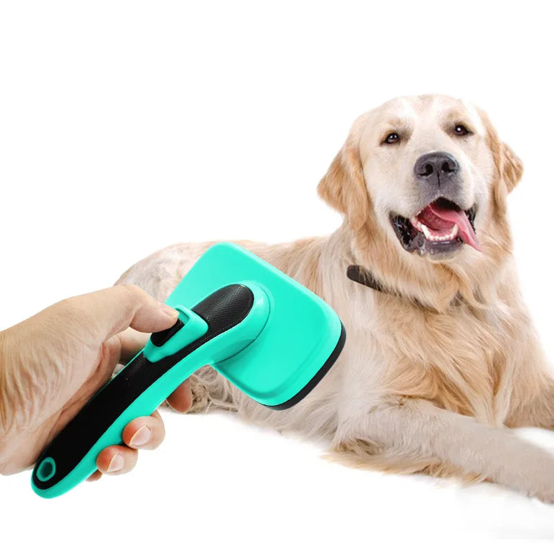 Self-Cleaning Slicker Brush - Dog & Cat Grooming