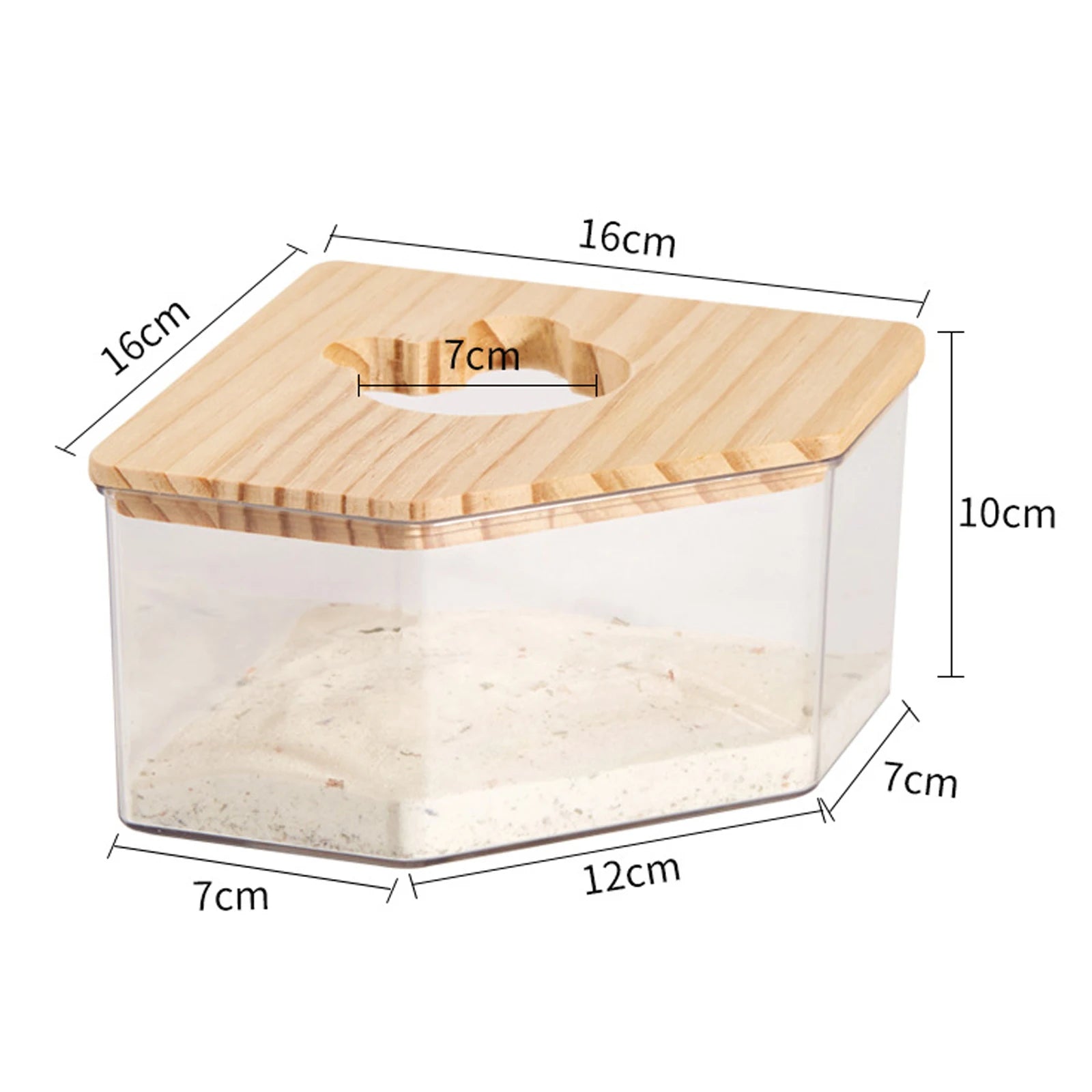 Hamster Bathroom House - Clear Sand Bath Box