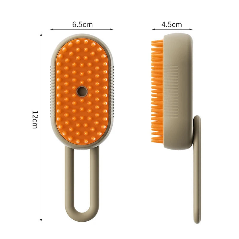 Pet Steam Grooming Brush - 3-in-1 Spray Massage Deshedder