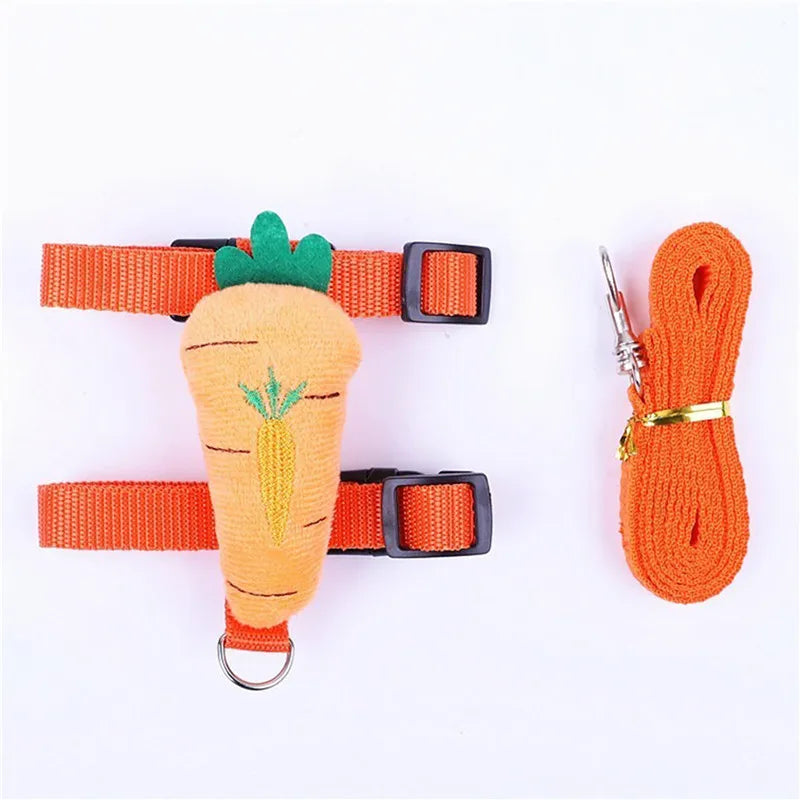 Small Pet Harness & Leash - Adjustable Chest Strap