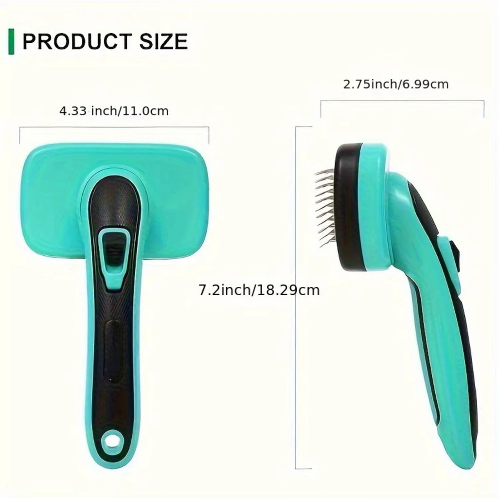 Self-Cleaning Slicker Brush - Dog & Cat Grooming