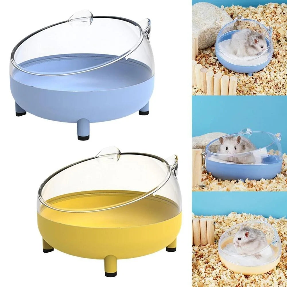 Hamster Sand Bath Box - Transparent Cage Toilet