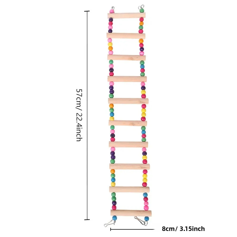 Bird Ladder Bridge - 10-Step Wooden Climbing Toy