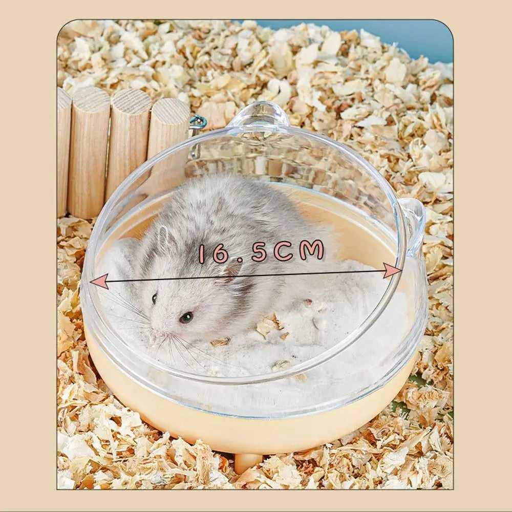 Hamster Sand Bath Box - Transparent Cage Toilet