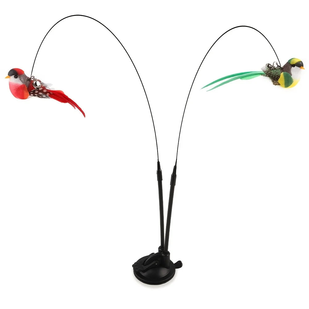 Cat Bird Teaser Wand - Simulation Bird Hands-Free Set
