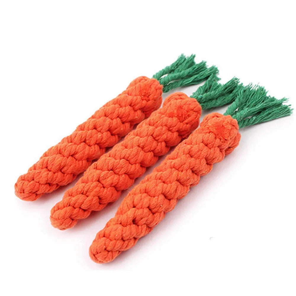 Dog Carrot Rope Toy - Braided Chew Tug