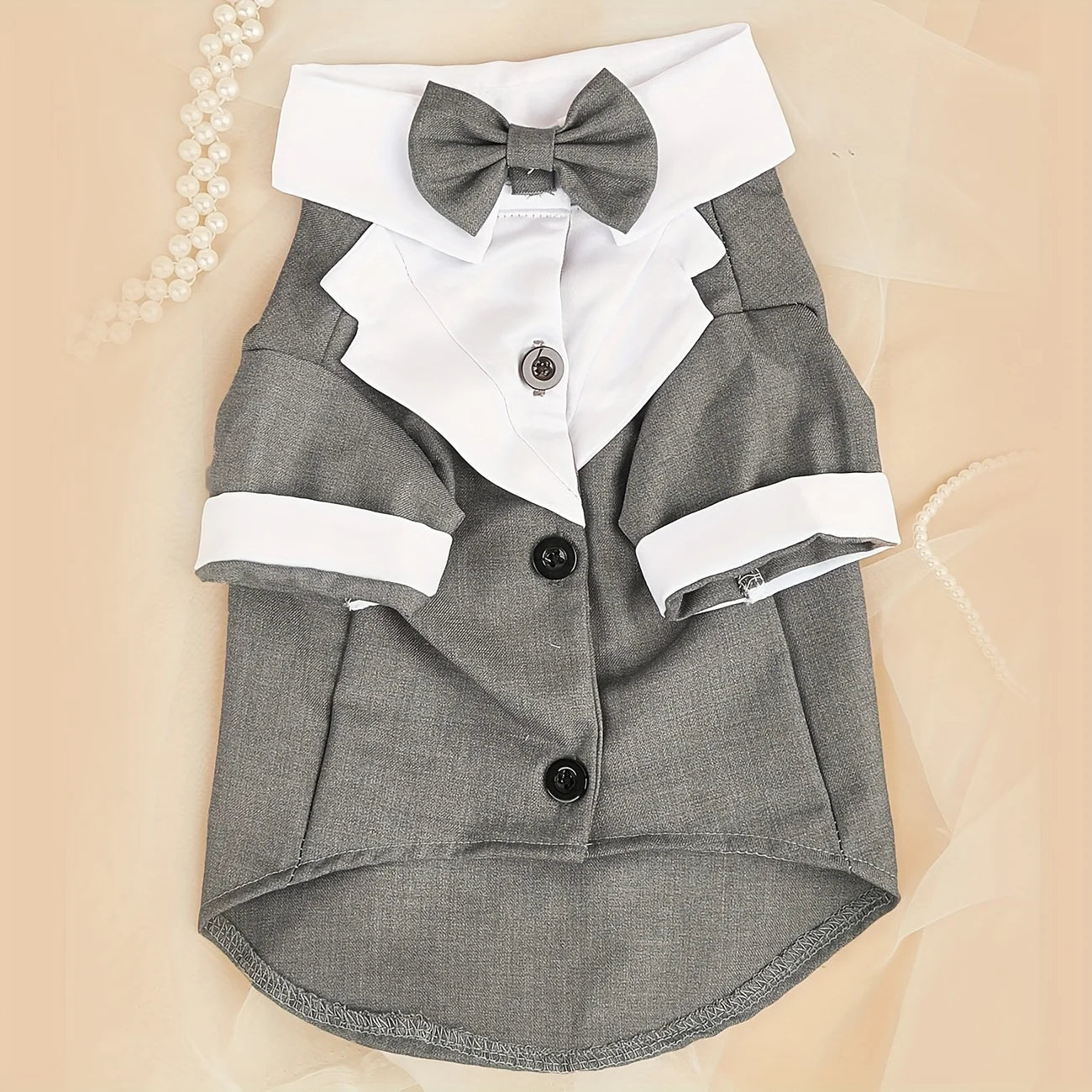 Dog Wedding Suit with Bow Tie - Formal Pet Costume