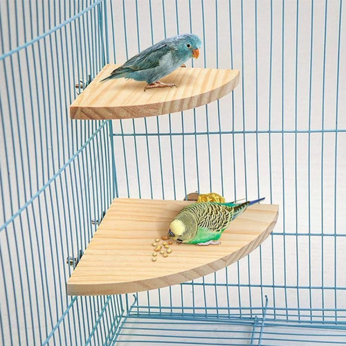 Bird & Hamster Platform Perch - Wooden Playground Stand