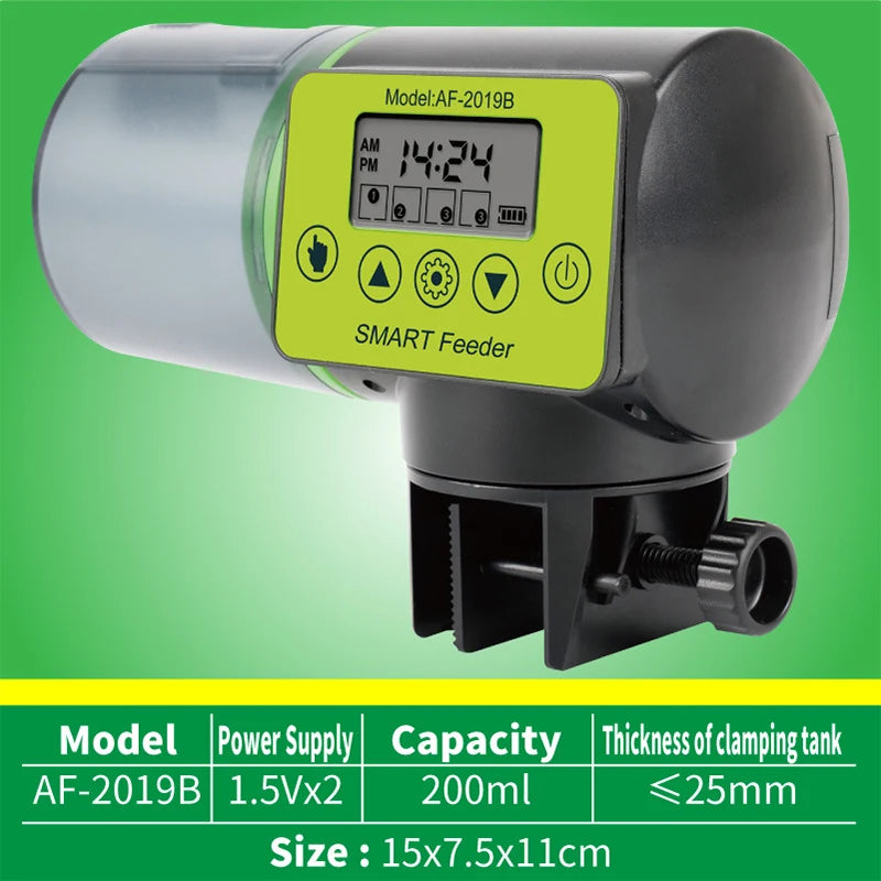 Smart Fish Feeder - Digital Timer with Electric Dispenser