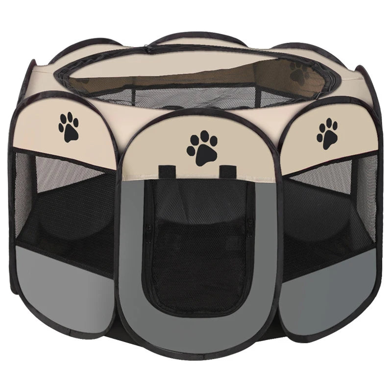 Pet Camping Tent - Foldable Octagonal Cage for Dogs & Cats