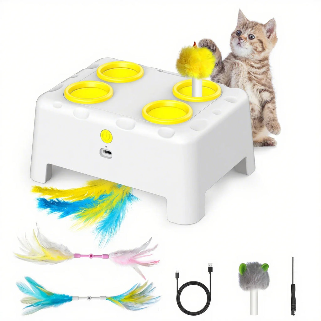 Cat Whack-A-Mole Toy - Automatic Pop-Up Rechargeable