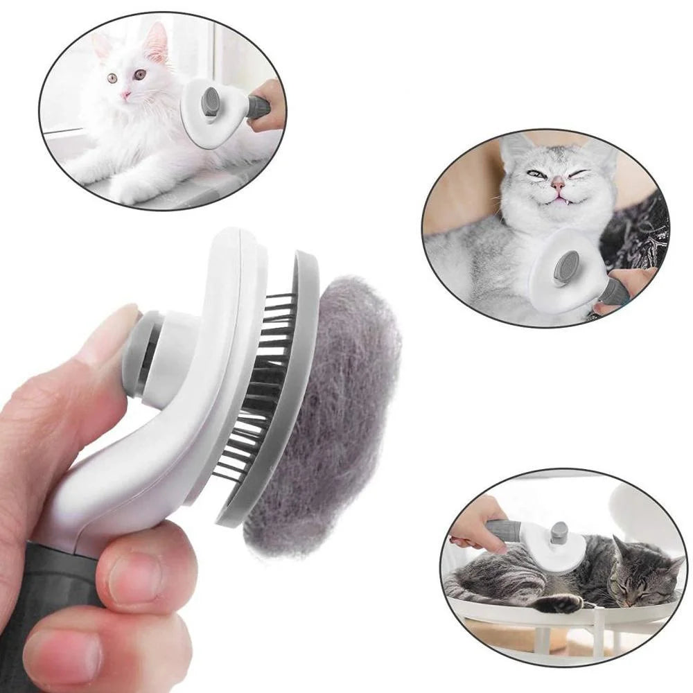 Self Cleaning Slicker Brush for Dogs and Cats Stonego Pet Grooming Tool Removes Undercoat Shedding Mats and Hair