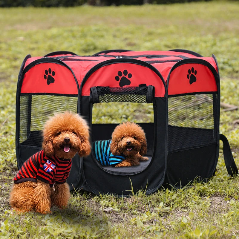 Pet Camping Tent - Foldable Octagonal Cage for Dogs & Cats