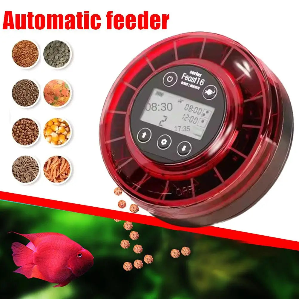 Rechargeable Auto Fish Feeder - Smart Food Dispenser