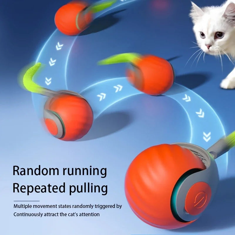 Smart Cat Ball - Auto Rolling Electric Toy with LED