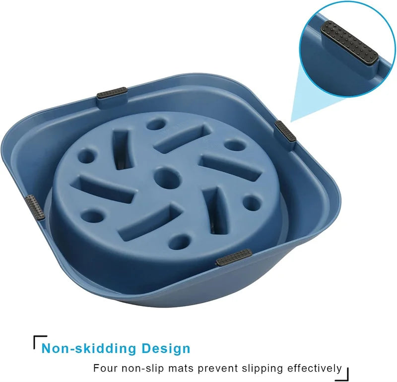 Slow Feeder Dog Bowl Anti Choking Watering & Feeding Supplies Puzzle Feeder Bowl Non-slip Slow Eat Bowl for Dogs Large Small