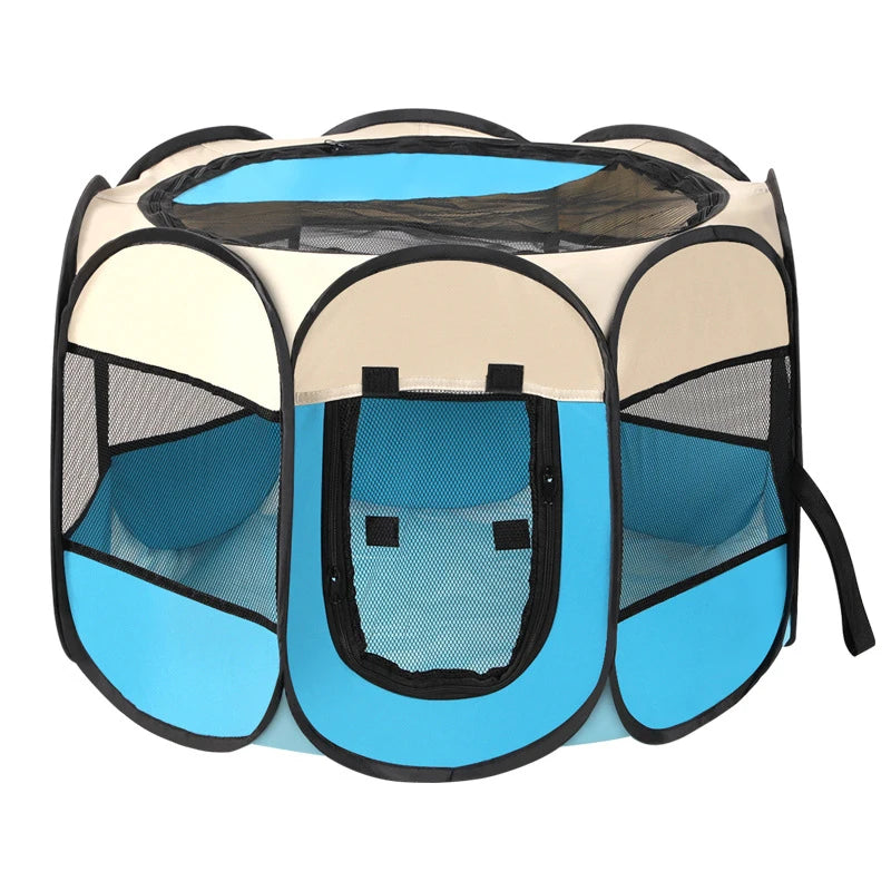 Pet Camping Tent - Foldable Octagonal Cage for Dogs & Cats