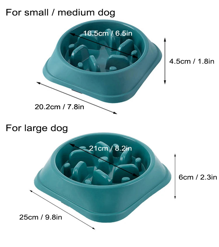 Slow Feeder Dog Bowl Anti Choking Watering & Feeding Supplies Puzzle Feeder Bowl Non-slip Slow Eat Bowl for Dogs Large Small