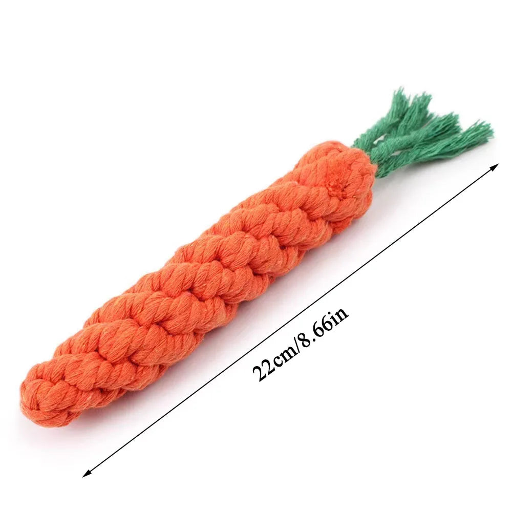 Dog Carrot Rope Toy - Braided Chew Tug