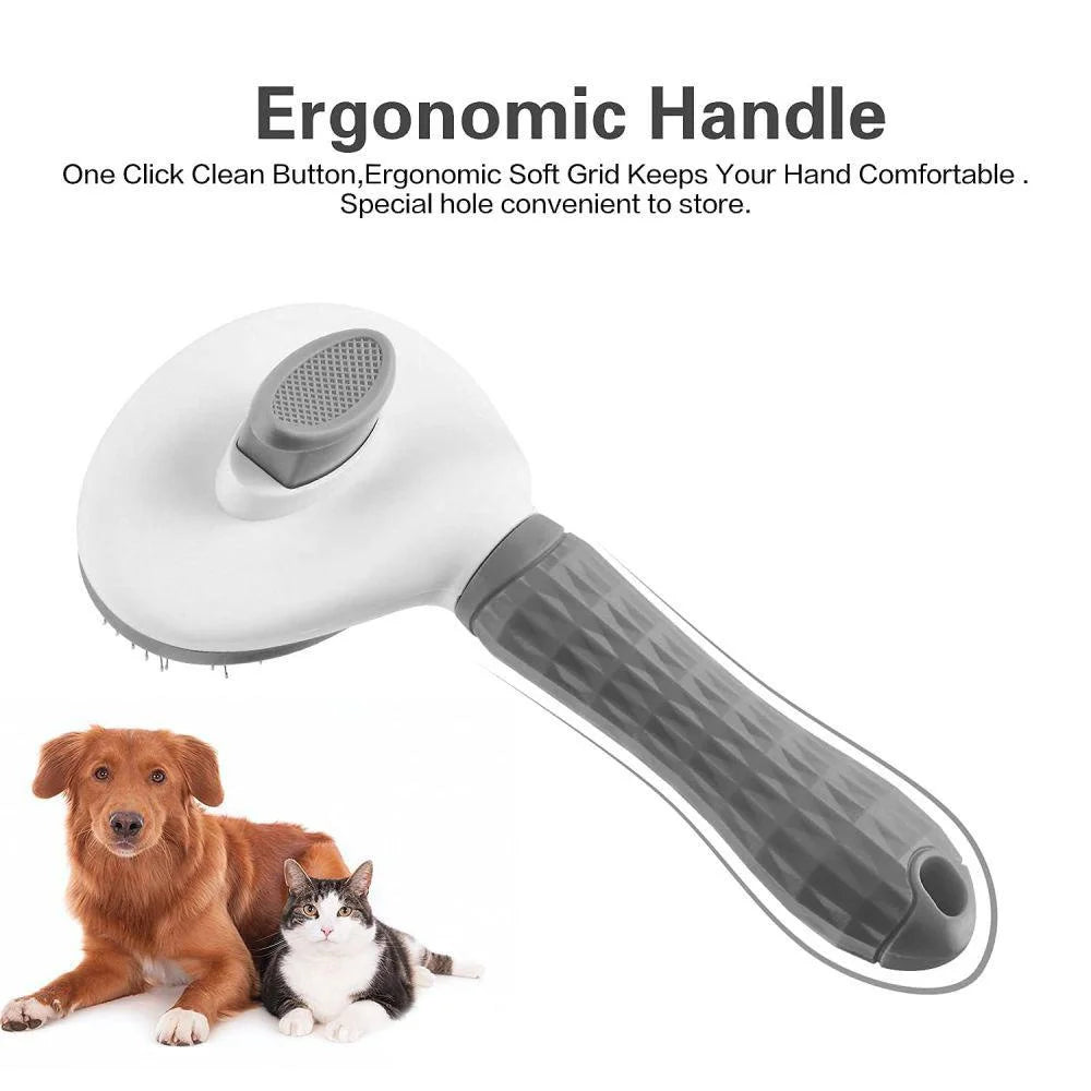 Self Cleaning Slicker Brush for Dogs and Cats Stonego Pet Grooming Tool Removes Undercoat Shedding Mats and Hair