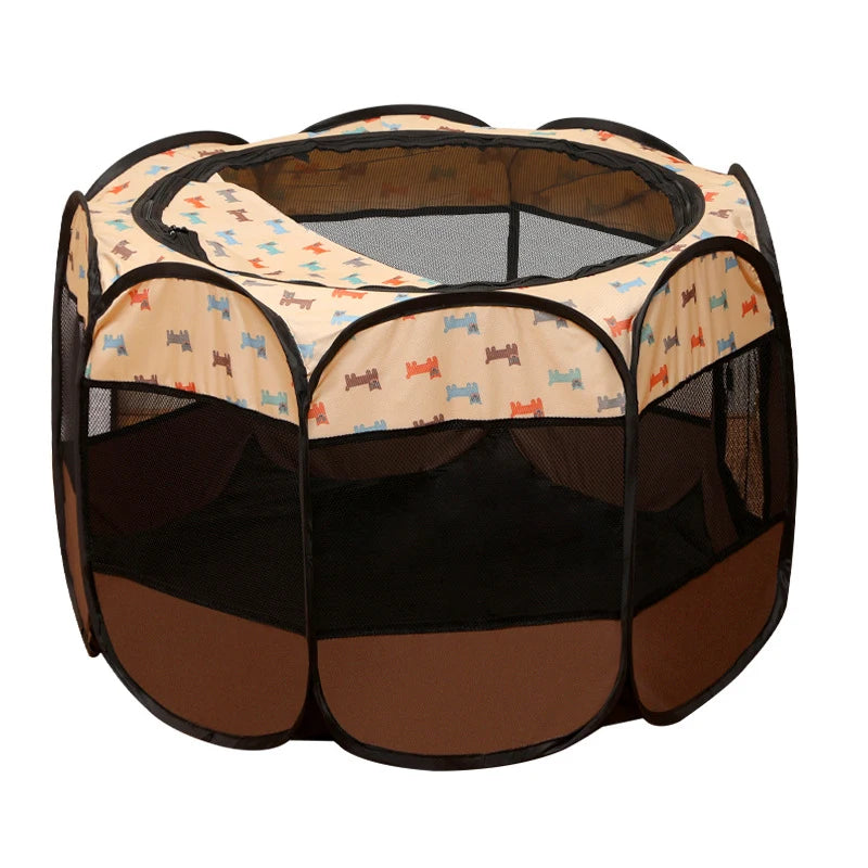 Pet Camping Tent - Foldable Octagonal Cage for Dogs & Cats