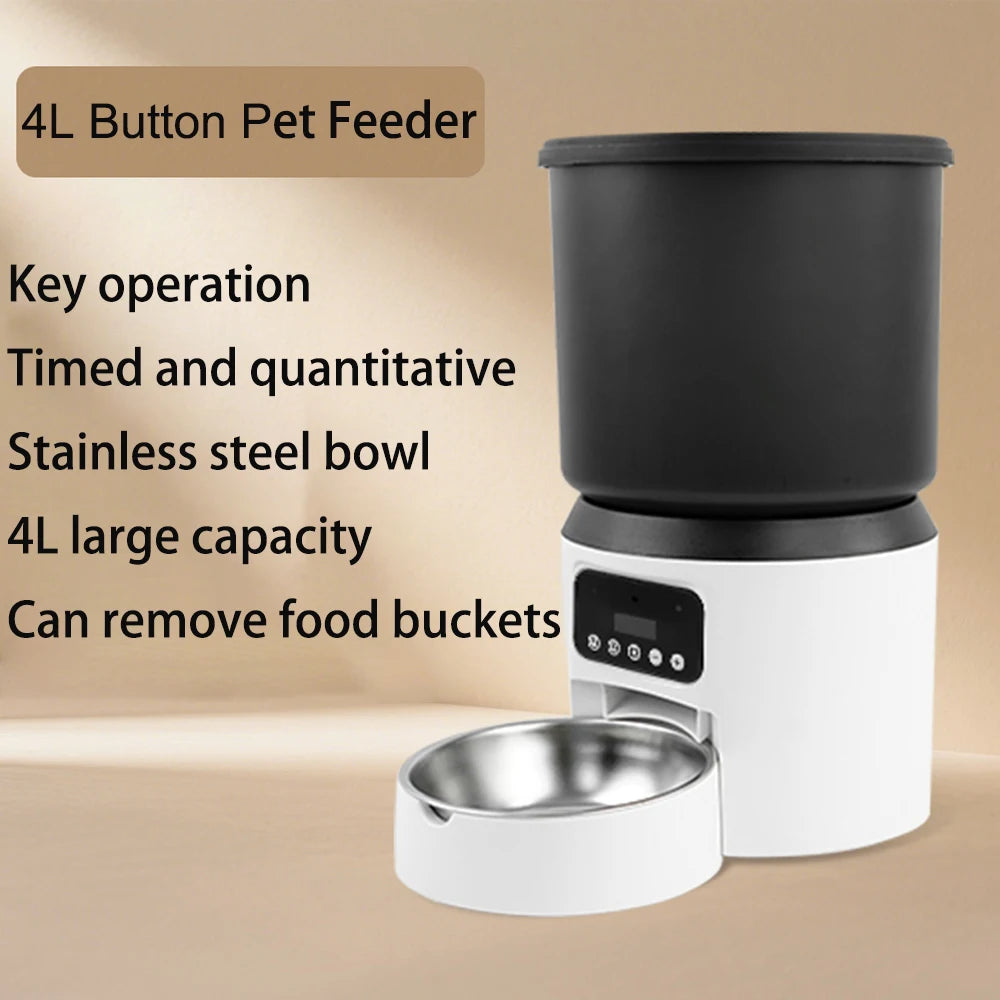Smart Pet Feeder 4L with Camera - WiFi Auto Dispenser