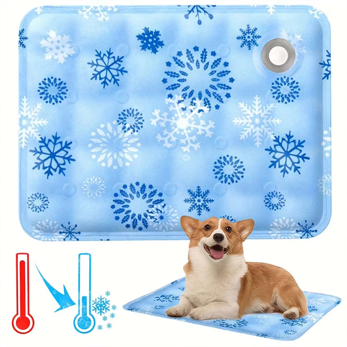 Pet Cooling Mat - Water Injection Ice Pad for Dogs & Cats