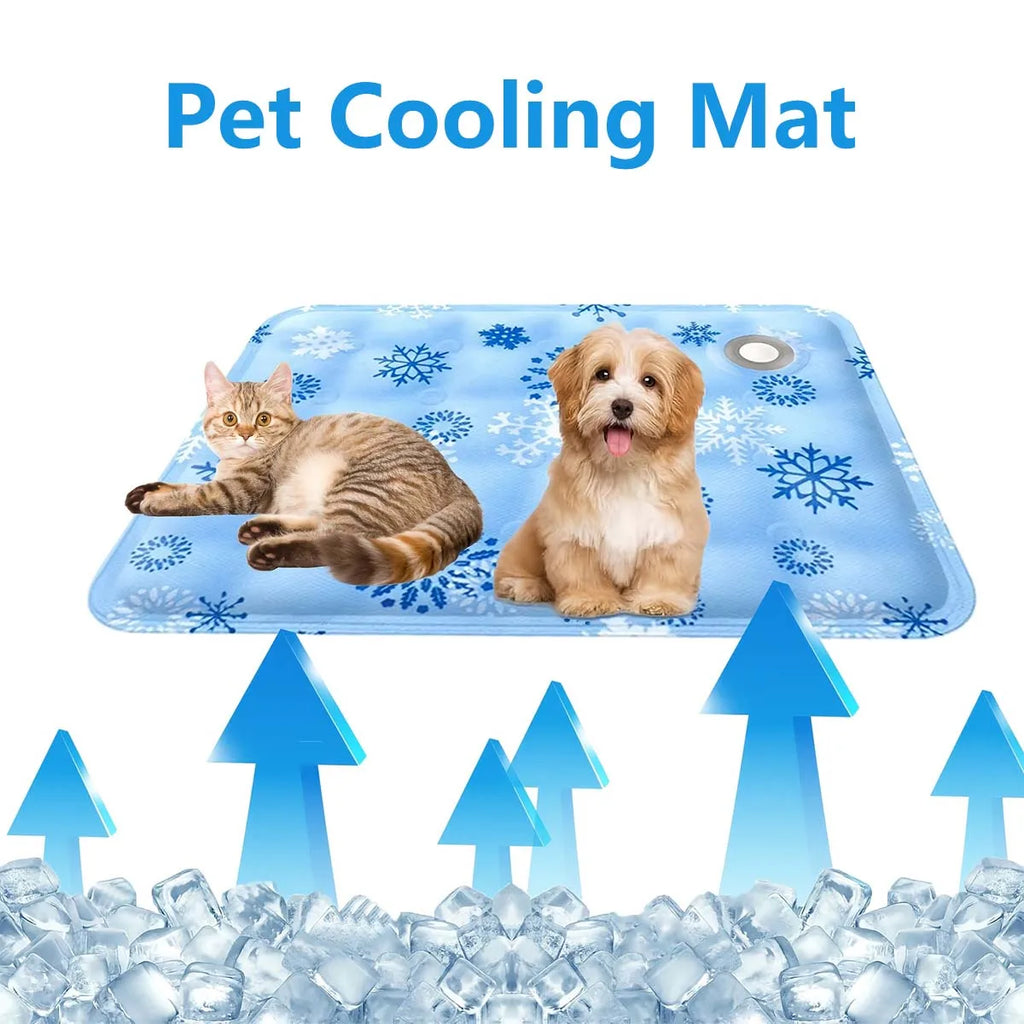 Pet Cooling Mat - Water Injection Ice Pad for Dogs & Cats