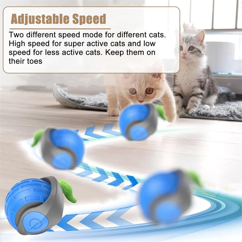 Smart Cat Ball - Auto Rolling Electric Toy with LED