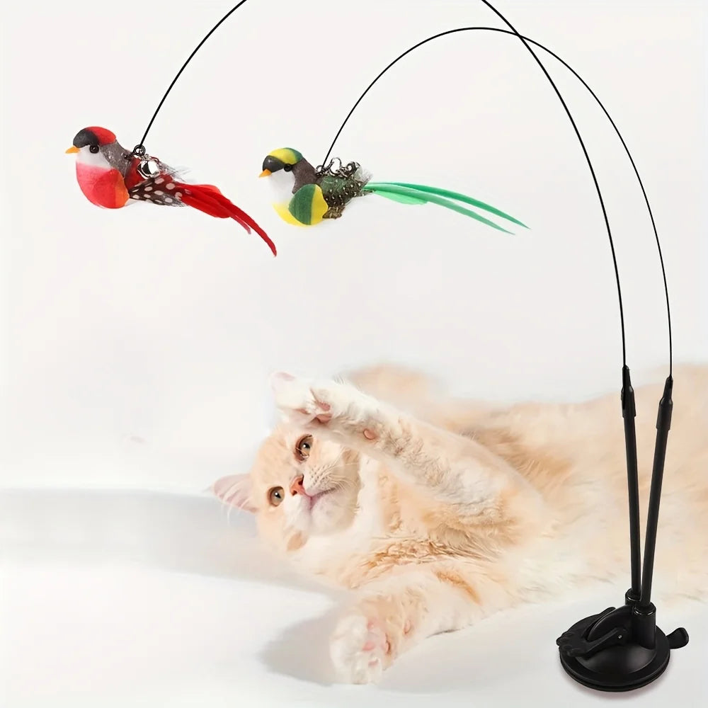 Cat Bird Teaser Wand - Simulation Bird Hands-Free Set